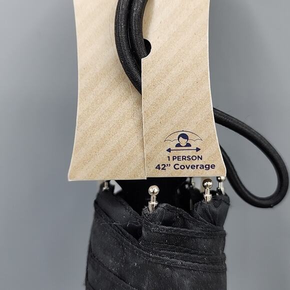 Rain & Sun Auto Open Umbrella with Large 42" Coverage New Black - Picture 6 of 10